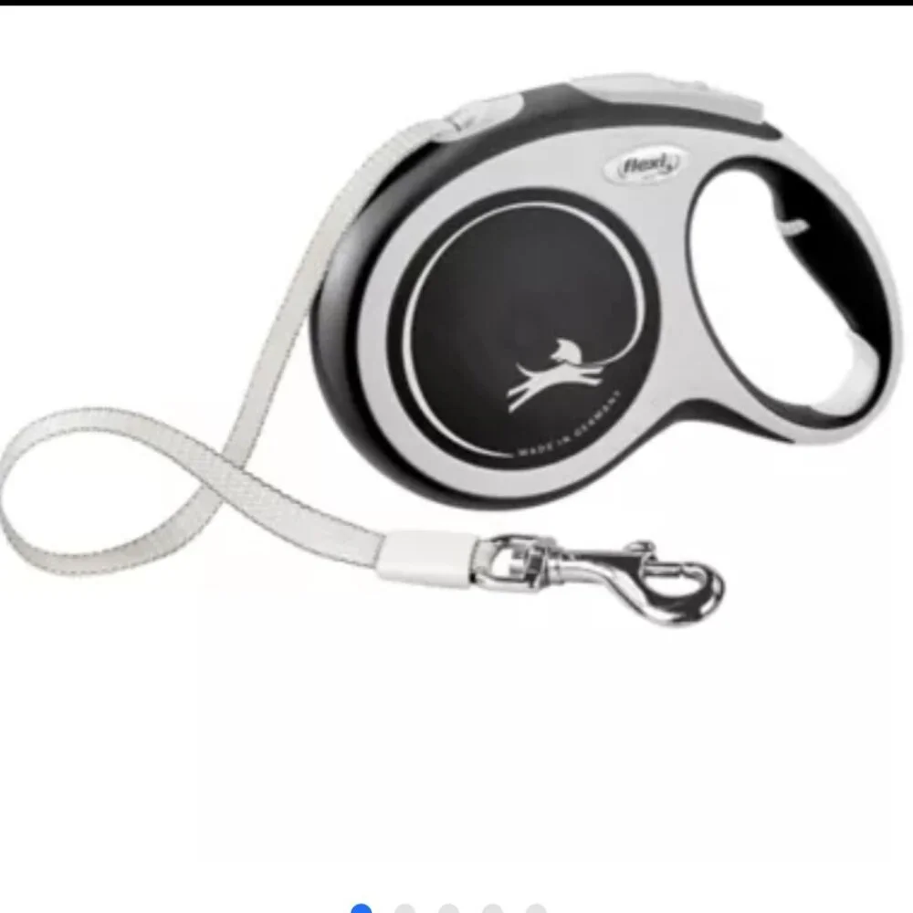 FLEXI COMFORT RETRACTABLE TAPE DOG LEASH -25FT- GRAY/BLACK-- GERMAN DESIGN LARGE